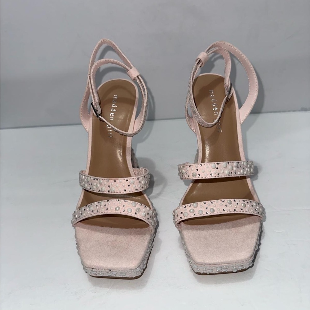 Madden Girl Zanee Heels 8.5 M Petal Pink Platform Sandals Wedding Guest Dressy - Picture 3 of 9
